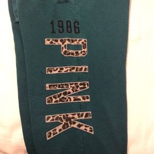 Green Victoria secret pink sweats